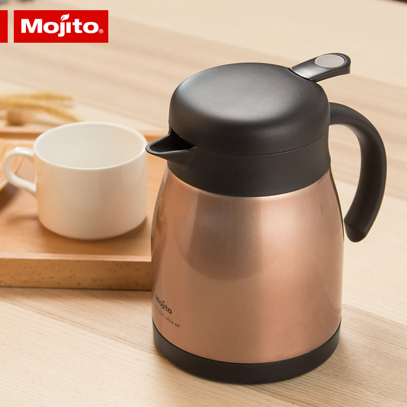 热销欧式保温壶_日本mojito保温壶家用小容量便携不锈钢暖水壶热水瓶