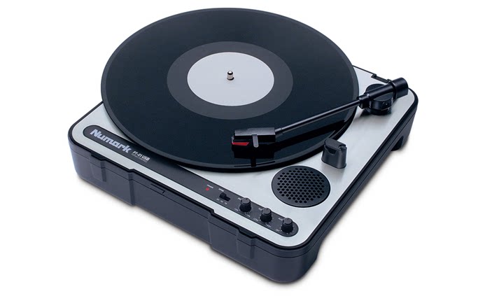 露玛numark pt-01usb pt01户外便携家用黑胶唱机含防尘盖唱头现货