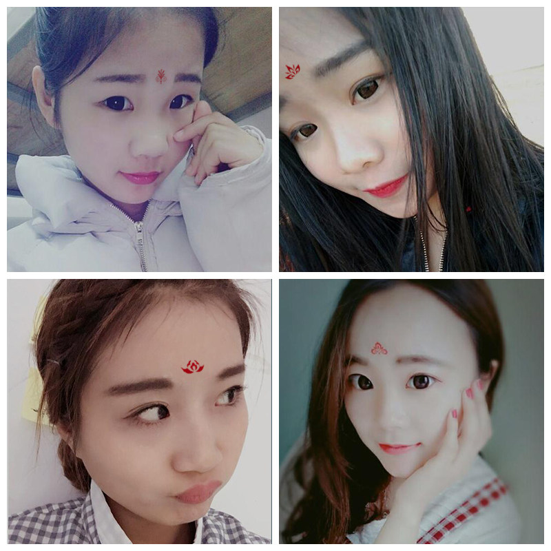 眉心贴纹身贴纸 防水女款古装花钿 写真眉心贴额头贴 穿越神器