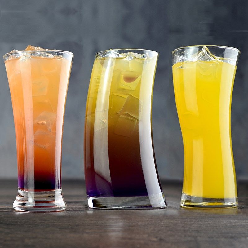 奶茶杯 玻璃杯批发_90口径奶茶杯700cc玻璃杯带盖500ml批发冷饮外卖