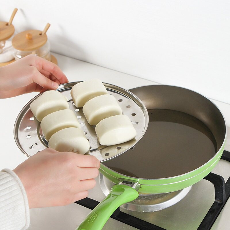 不绣钢蒸架高压锅隔水电饭煲内通用加厚蒸盘三角高脚厨房小号迷你