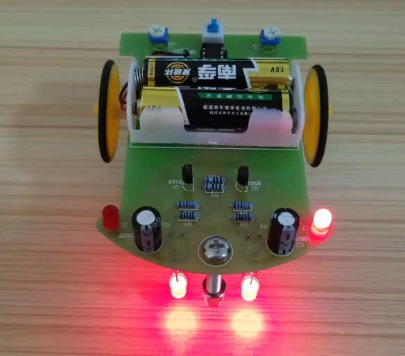 机器人套件diy 制作_智能循迹小车套件 d2-1巡线小车散件 diy电子制作