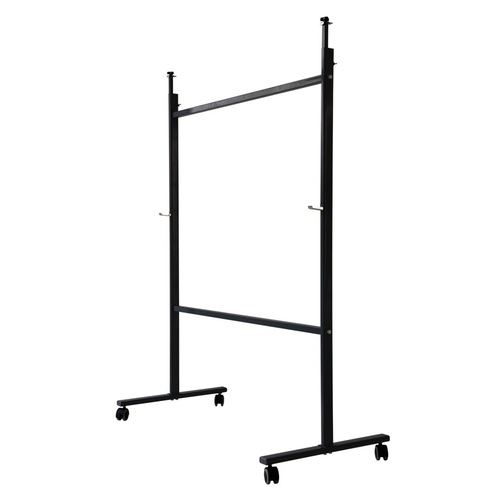 移动白板架_得力白板架子可移动带轮写字板看板架黑板支架式伸缩款