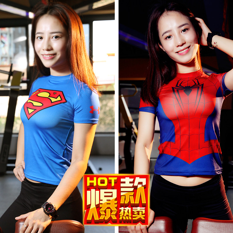 新款under armour ua安德玛英雄超人大童健身速干t恤