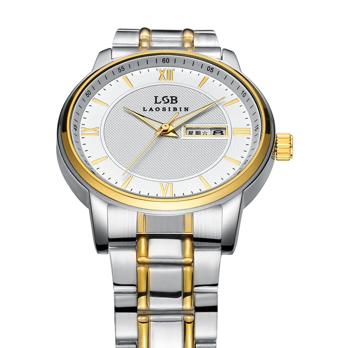 劳斯宾官方专卖店男士机械表时尚英伦商务男士表防水运