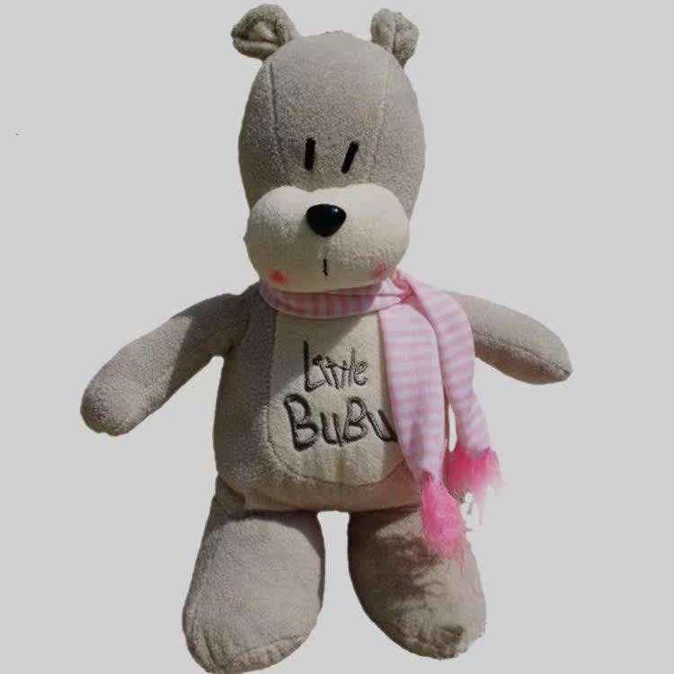 littlecucu布布熊公仔bubu熊抱枕布娃娃毛绒玩具儿童创意步步熊女