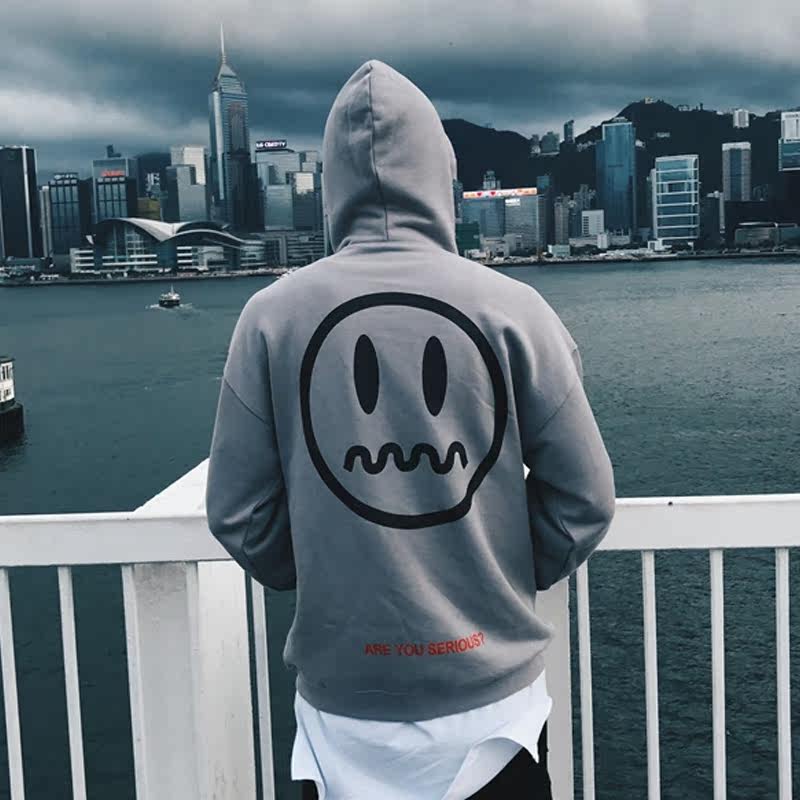 【海龟】潮牌 beaster 17aw 嘻哈鬼脸基础休闲帽衫长袖卫衣男女