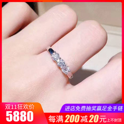 belove高级定制18k金雪花镶1克拉效果钻戒钻石戒指九围一钻求婚