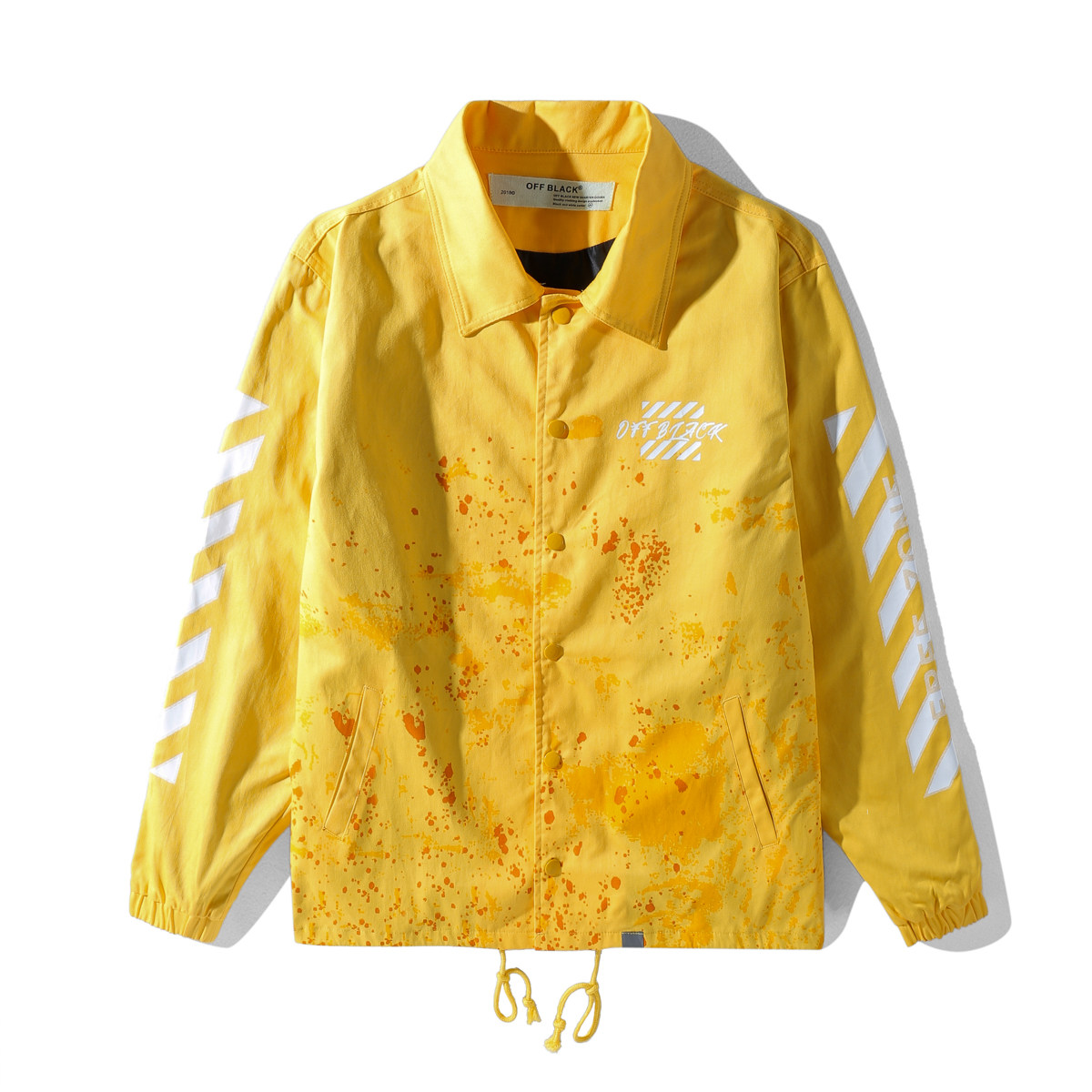 off white外套正品_正品off black 2018冬新款夹克外套white字母纯棉