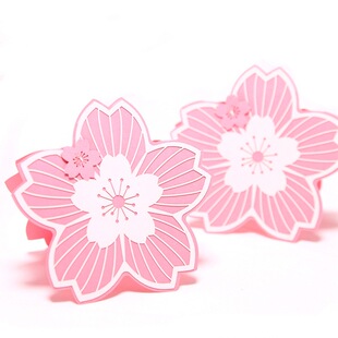 樱花恋人七夕情人节3d立体贺卡2018创意韩国商务感谢祝福纸雕卡片