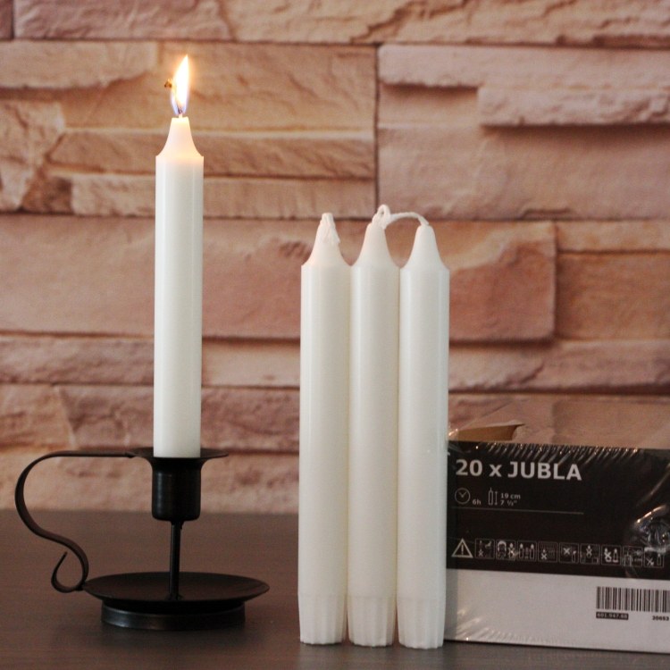 宜家正品枝形杆蜡细蜡烛白色直径2.3cm长19cm 多种烛台适用单支价