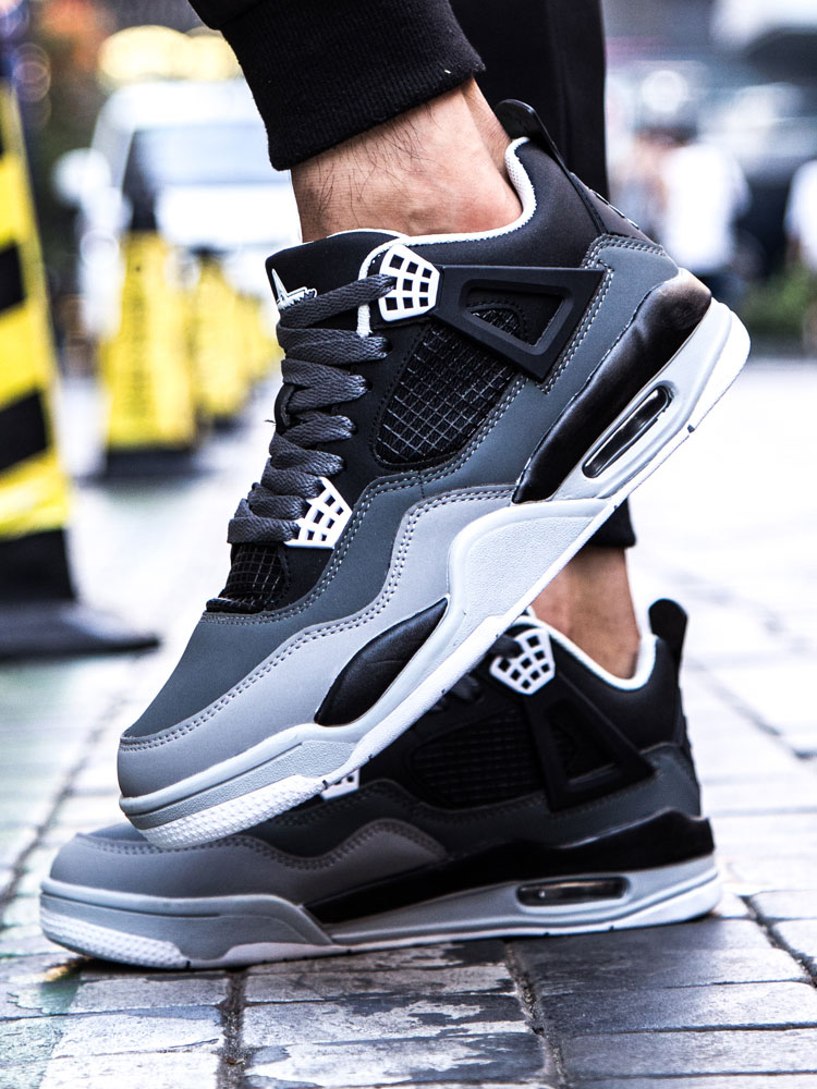 八哥冬季篮球鞋男高帮战靴乔4奥利奥减震运动鞋低帮气垫鞋aj4球鞋