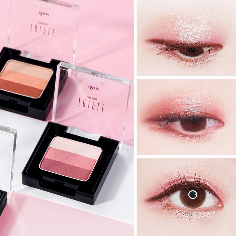 热销亚光眼影盘 哑光_unny三色眼影桃花妆韩国裸妆眼影盘粉色少女系网