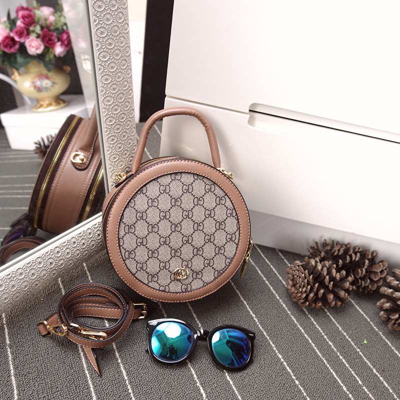 小圆包印花2018新款复古撞色女包包包圆形小