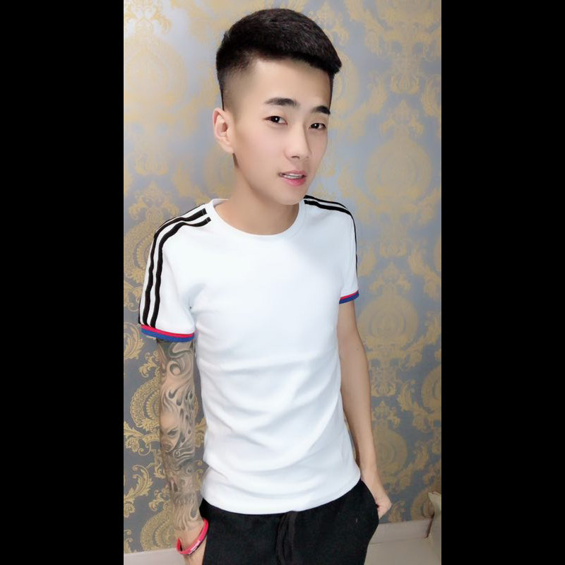 春季短袖男士_潮男地带8老店春季新款短袖t恤快手红人刘叉叉同款精神