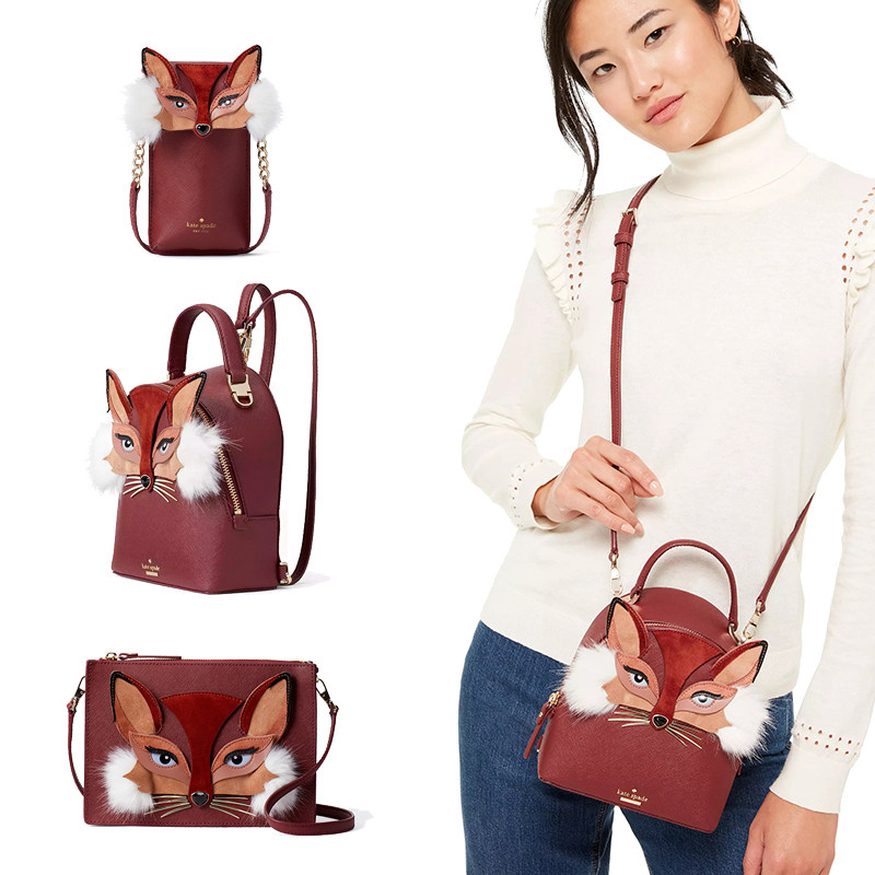 一折kate spade包 斜挎包_现货kate spade凯特丝蓓狐狸包斜挎包双肩包