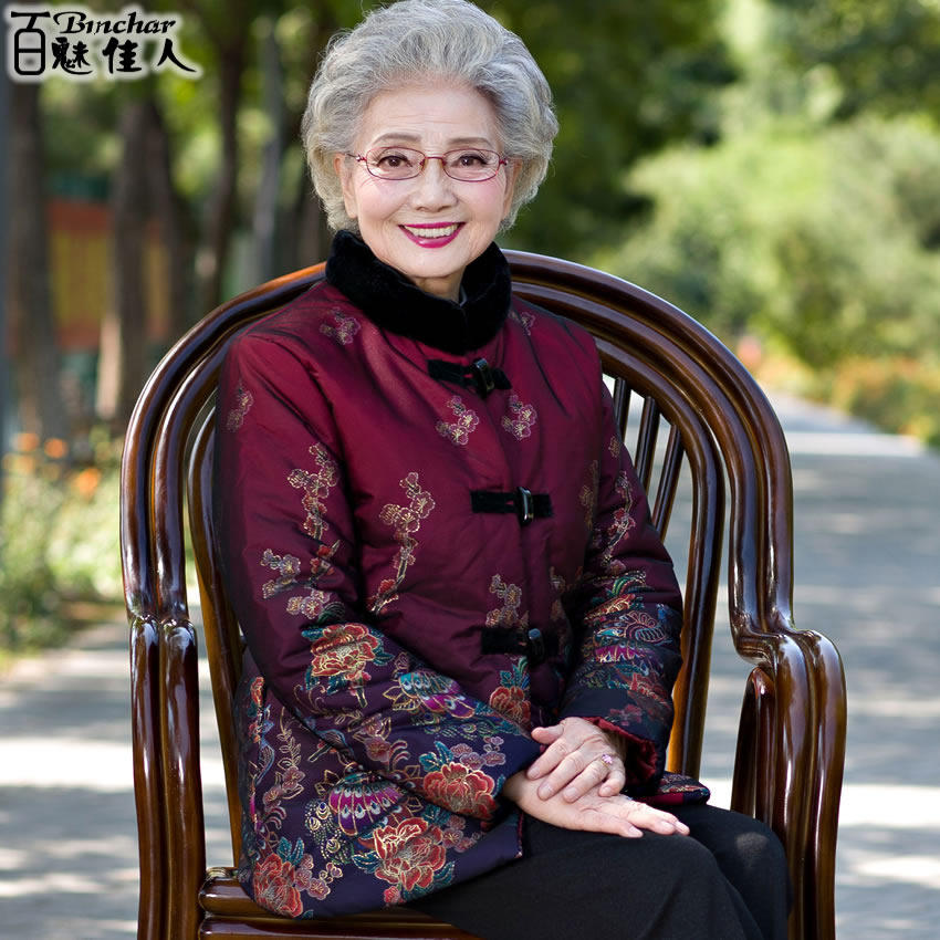 棉衣妈妈装唐装奶奶装棉袄外套中年女士老人短装妇女式中老年优惠券