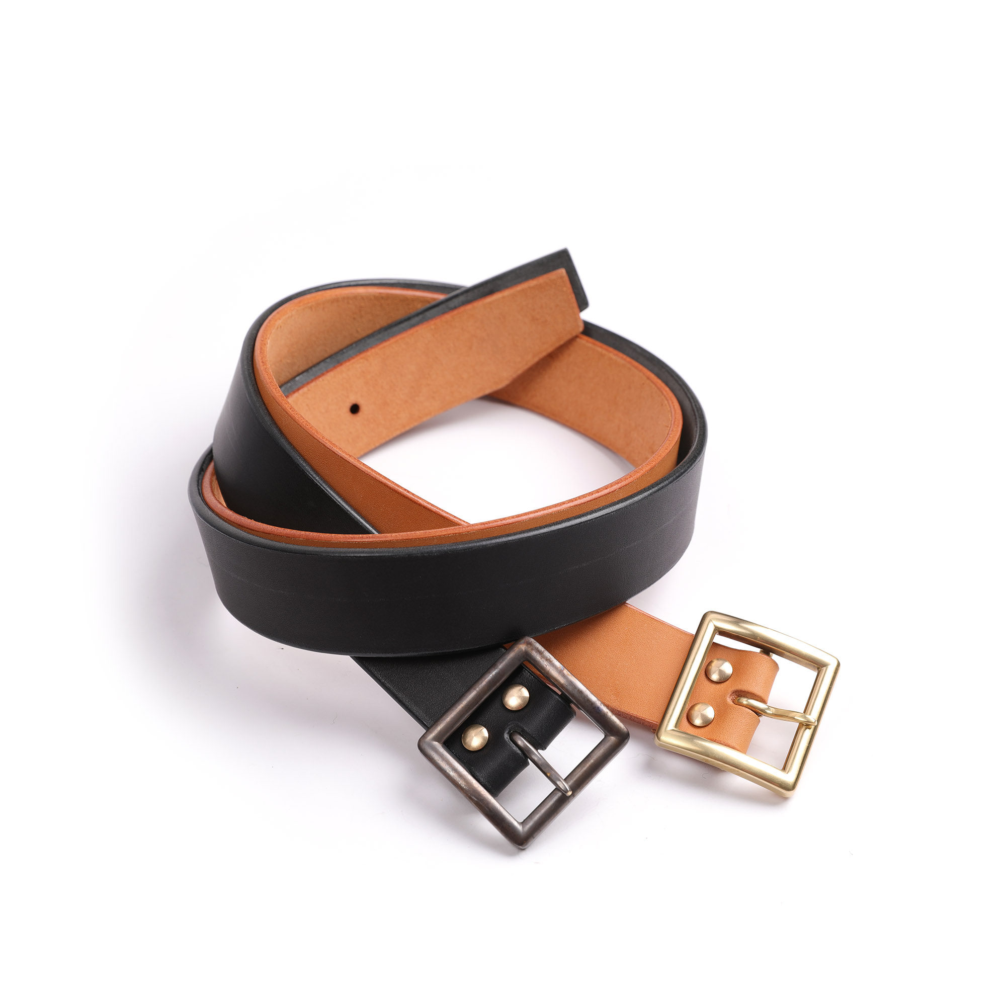 goods 意大利脊背 新版原色植鞣革皮带(黑色)男士真皮皮带优惠券