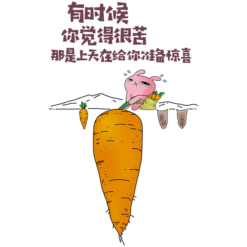 乐贴拔萝卜标语墙贴xl7282