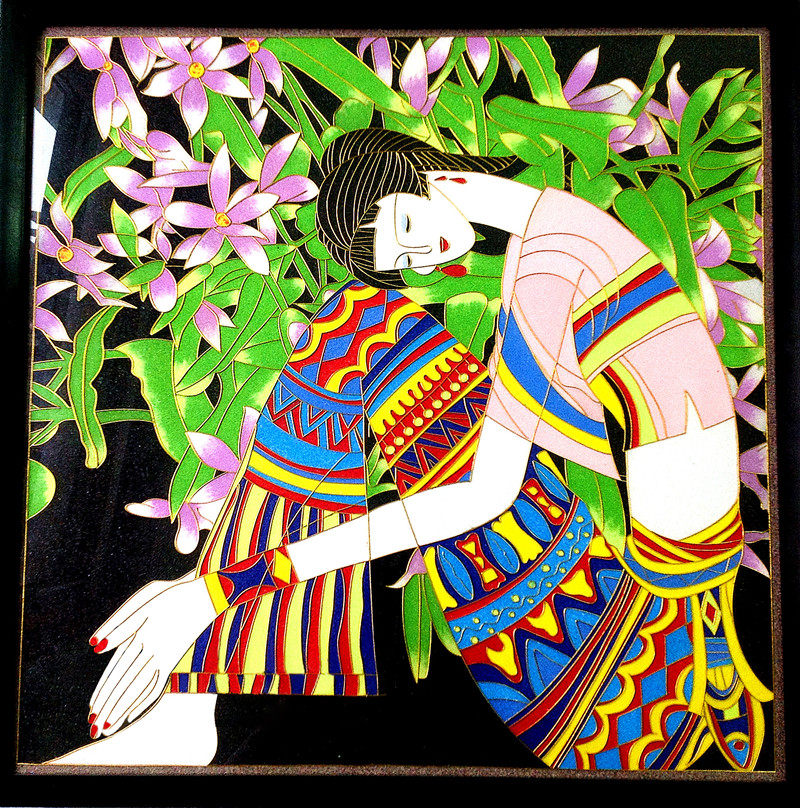 景泰蓝工艺画原材料套装金丝彩沙装饰画手工制作送视频diy花儿5