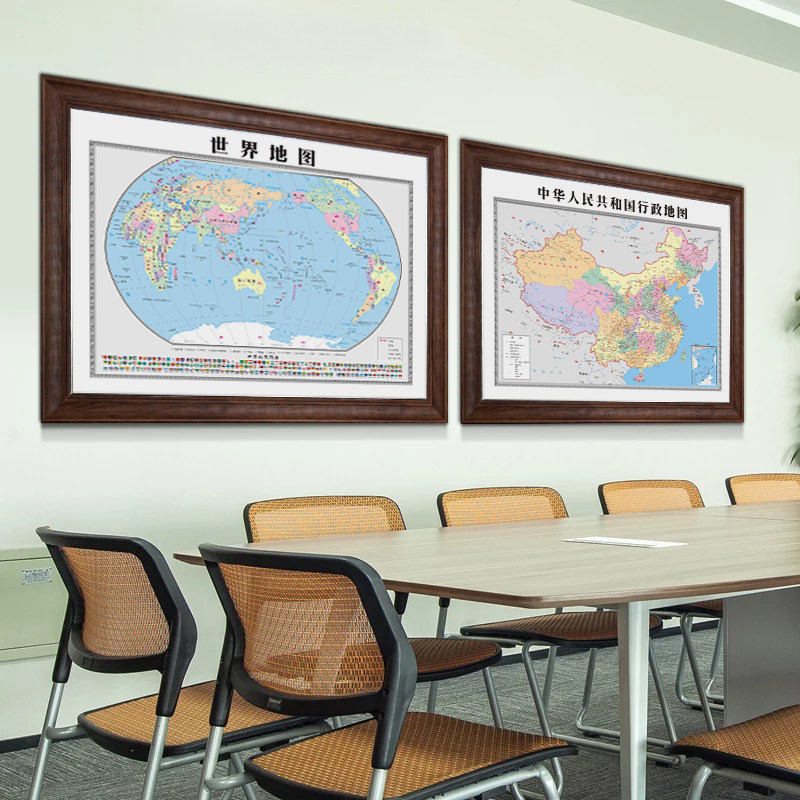 世界地图 挂图 办公室