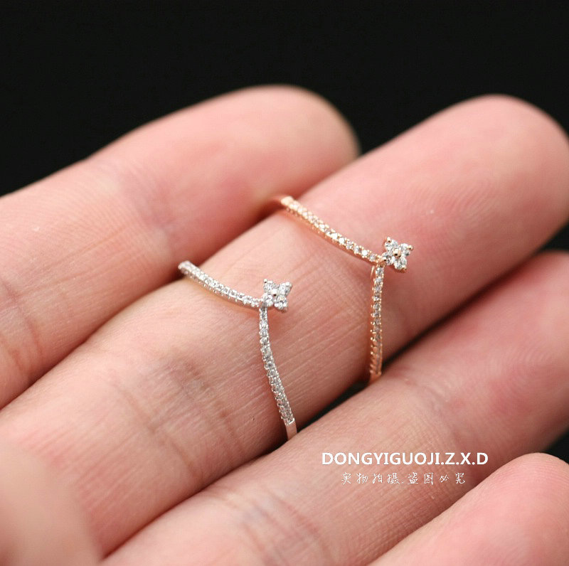 排钻戒指 18k