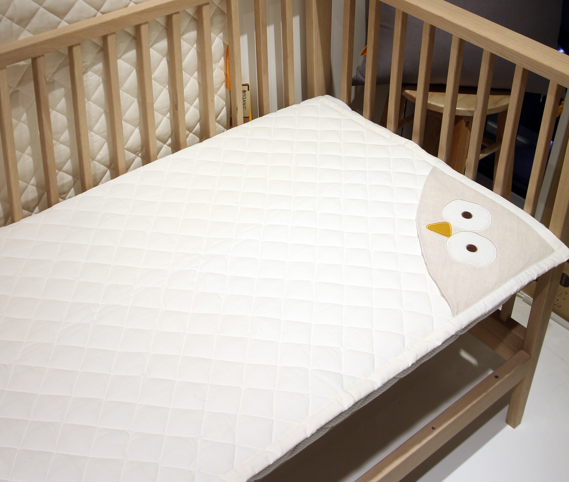 包邮 韩国进口stolleen天然有机棉全棉标准尺寸 婴儿床褥子床褥床垫