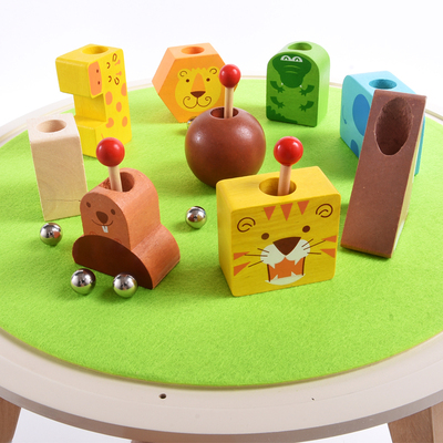 儿童玩具优木动物投球幼儿园早教玩具锻炼手眼协调