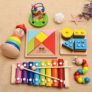 儿童八音敲琴婴幼玩具宝宝敲击早教益智力乐器会唱歌的带音乐婴儿