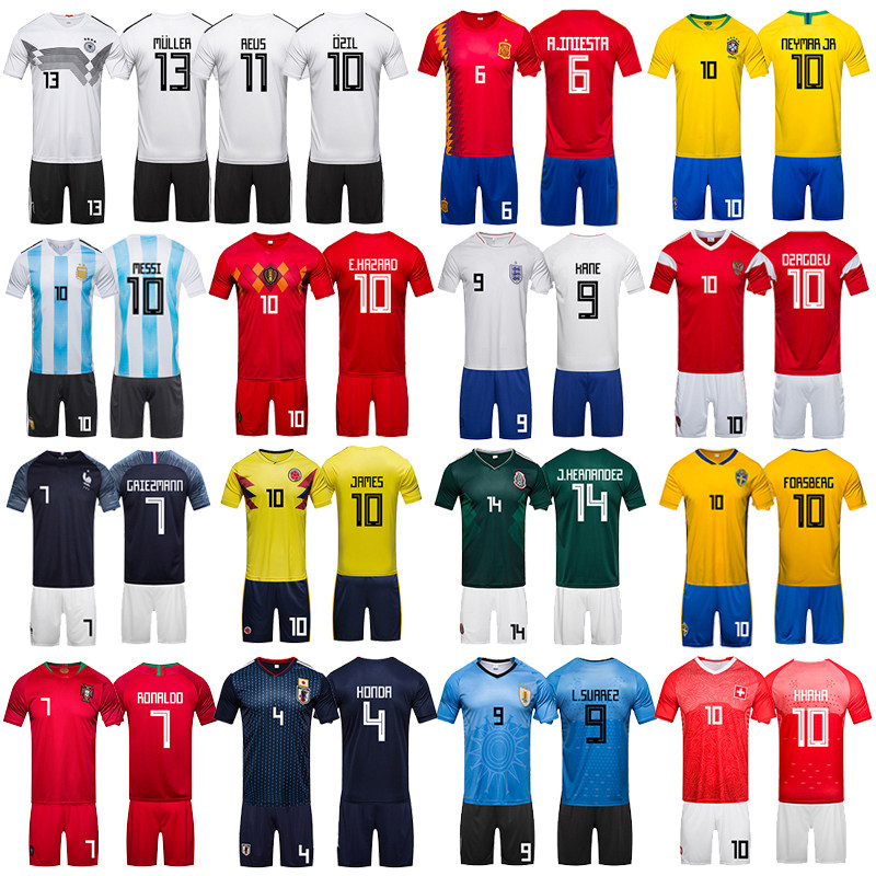 热销球衣足球 世界杯_2018世界杯4强法国克罗地亚足球服佩里西奇