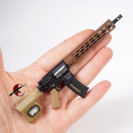森哥1:6 兵人 金属色 ak47 akm ak74弹鼓模型 可配dam ht ss m4_7折