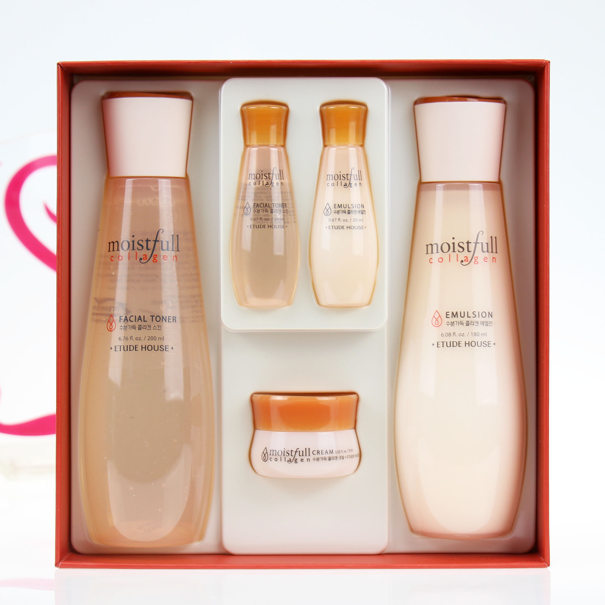 韩国正品 爱丽小屋胶原蛋白水乳套装狗年限量版 补水保湿水乳套盒