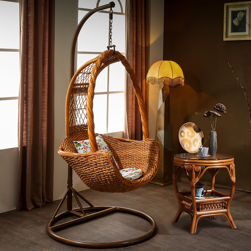 吊篮藤椅秋千吊椅室内成人吊椅阳台真藤吊椅