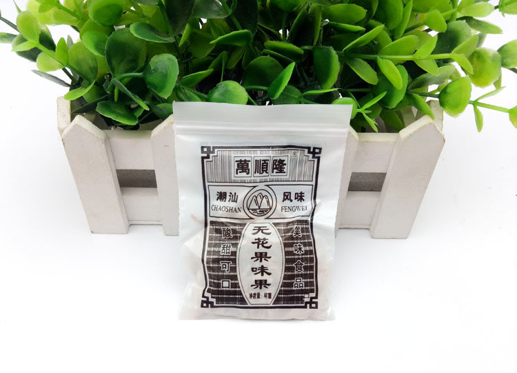 拍50袋包邮80后童年怀旧零食 万顺隆无花果味果/蜜桃味果丝 约13g