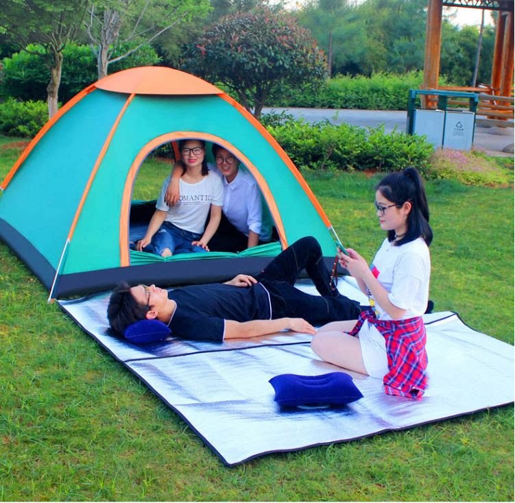 单人帐篷防暴雨_帐篷户外2人情侣野外野营单人双人双层加厚防暴雨露营