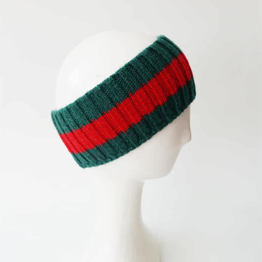 发带女冬 欧美_现货潮人gai男女同款欧美秋冬保暖美利奴全羊毛针织头