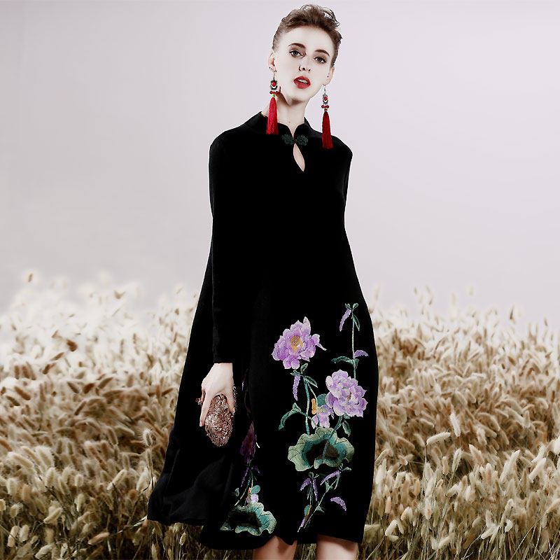 中国风旗袍裙,性感端庄的大家闺秀风范