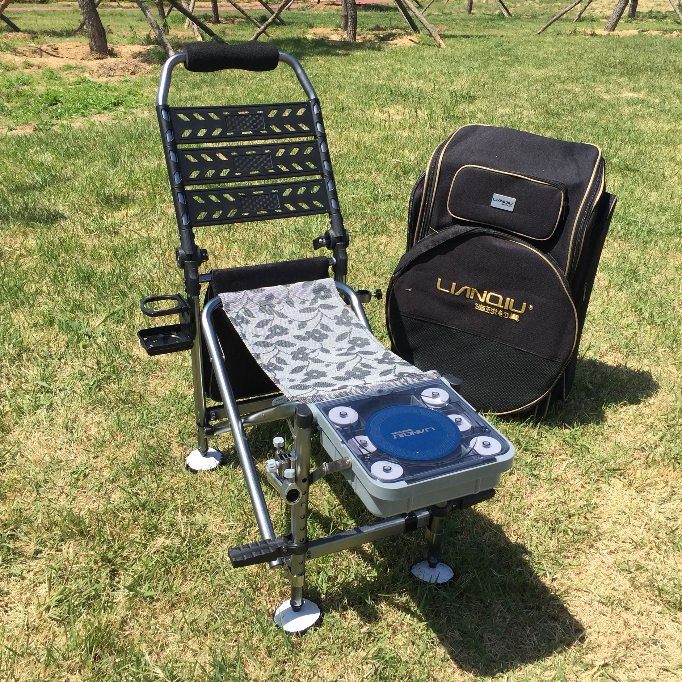 钓椅 可升降_新款连球钓椅lq-031全磁饵盘钓鱼凳 可升降折叠多功能铝