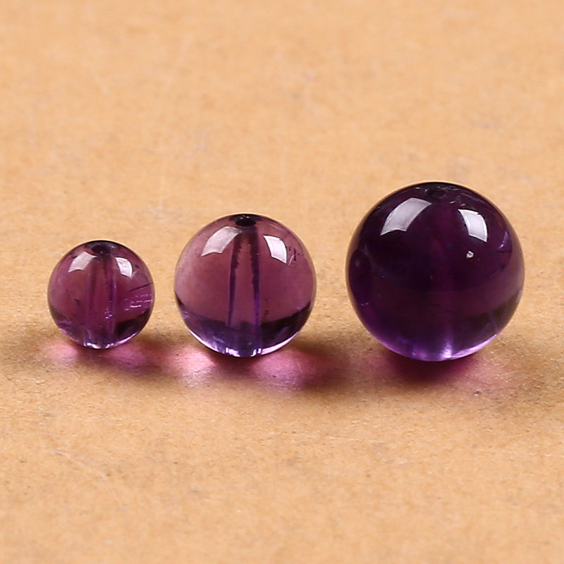 紫水晶散珠 天然_8a级天然乌拉圭紫水晶散珠 diy手工珠子饰品串珠水晶