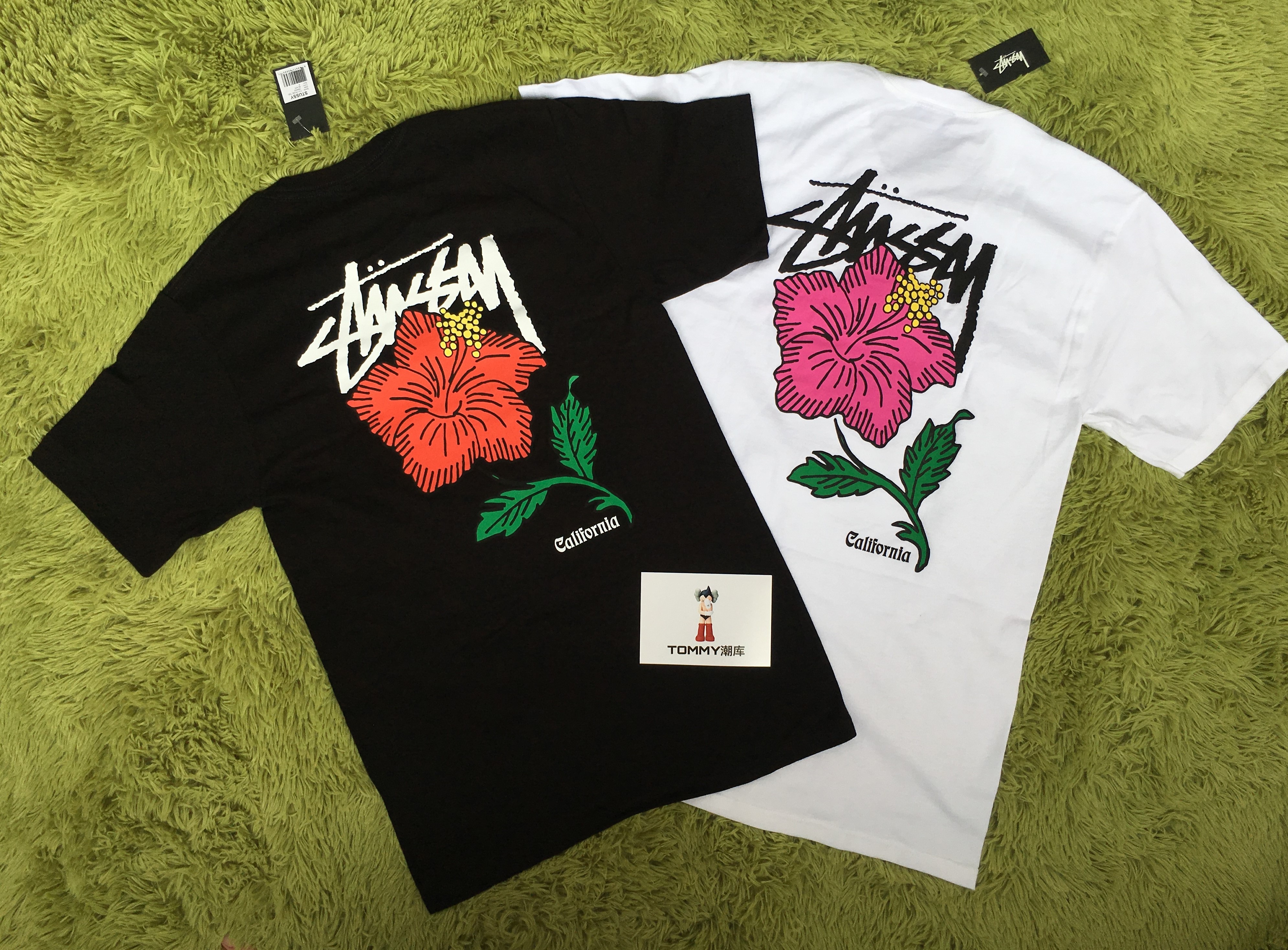 t恤_「现货」 stussy cali rose tee 玫瑰花卉世界巡游短袖t恤 男女