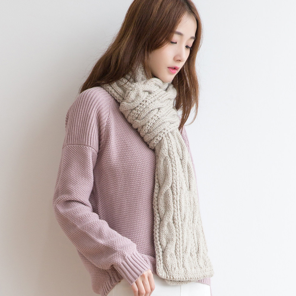 热销羊毛针织围巾女