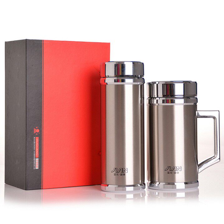 正品富光健牌不锈钢保温杯bj020高档商务办公杯双层真空杯 可订制