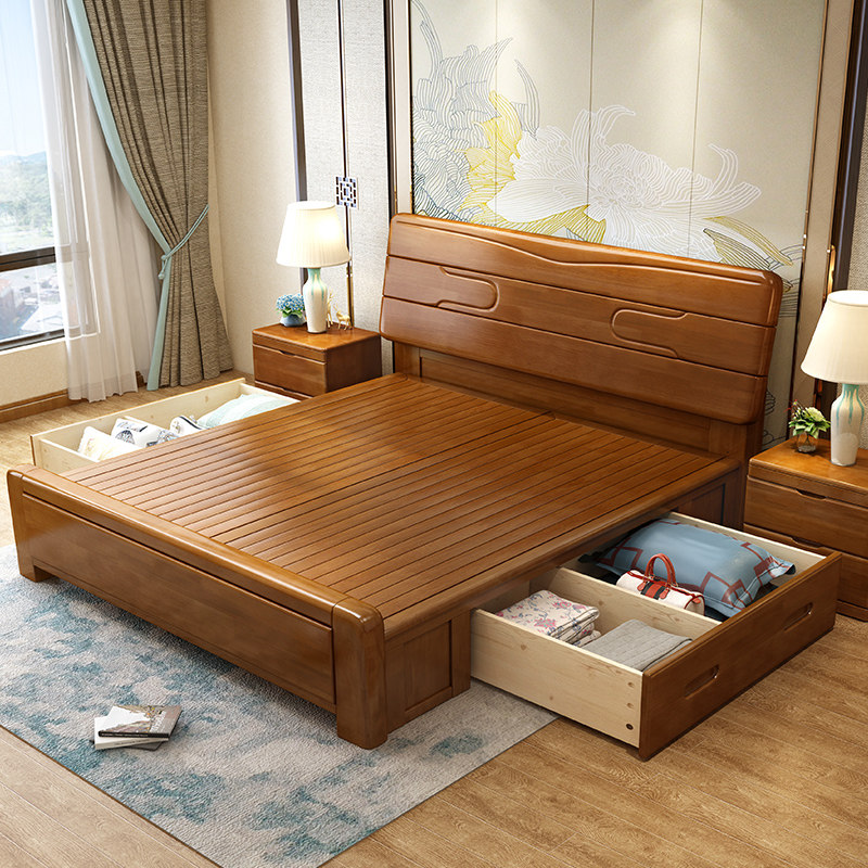 8高箱储物全实木卧室家具1.5特价双人床 ￥1580.00售出:4件