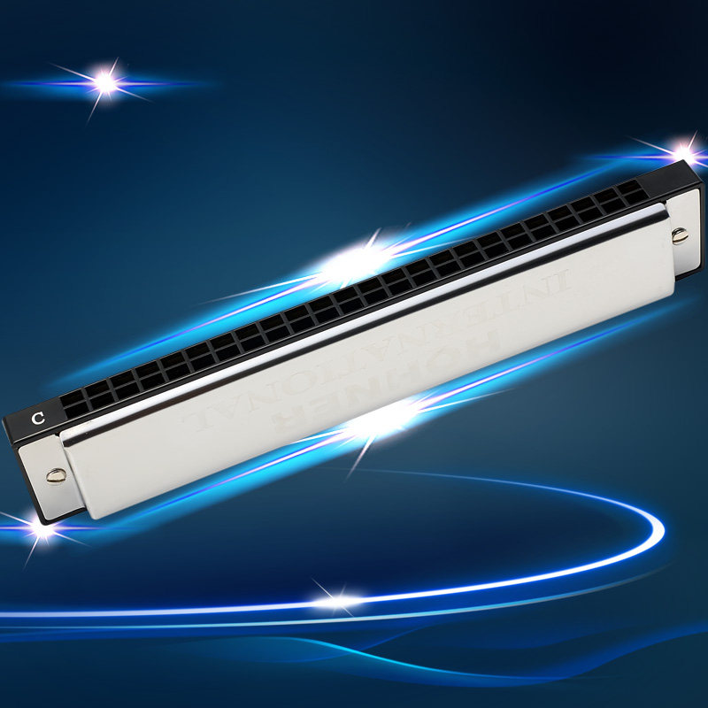 德国进口和莱口琴24孔复音c调初学者/成人高级演奏级专业练习乐器