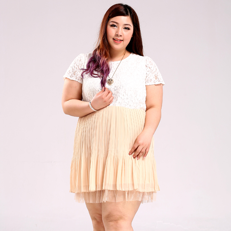 超胖特大码女装250斤连衣裙200胖模特实拍胖mm夏季胖子160妹妹优蝗