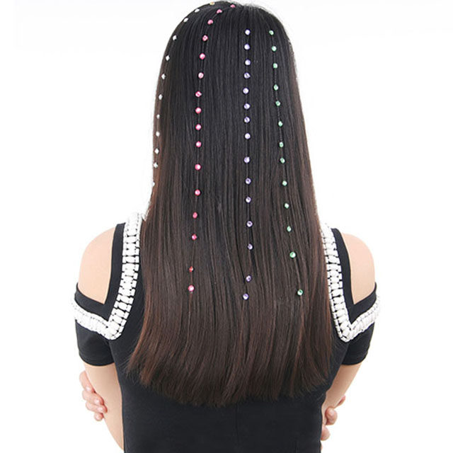 水晶头饰 水钻发饰_头发烫钻新款接发水钻发饰头饰接发钻石 扎头发