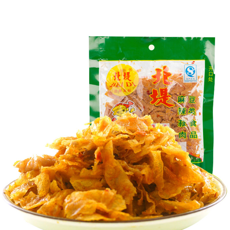 麻辣肉湖南特产 常德_湖南特产常德北堤麻辣菽肉香酸辣片油豆皮豆干