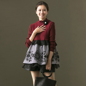 针织半高领打底衫