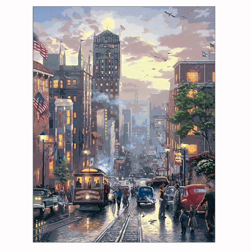 查看淘宝diy数字油画风景人物花卉动漫有框手绘大幅卧室客厅 装饰画