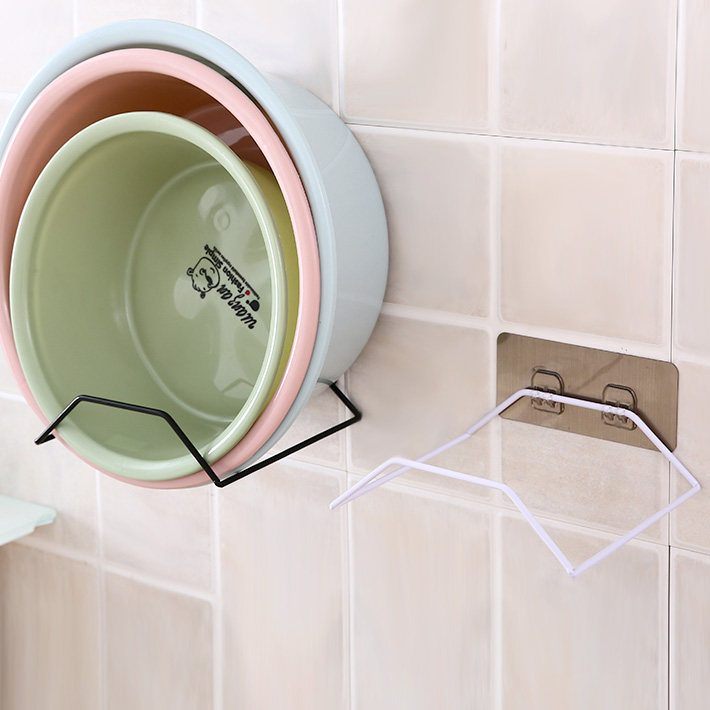 一折脸盆挂钩_脸盆挂钩盆架卫生间放盆架壁挂浴室脸盆置物架厨房洗碗